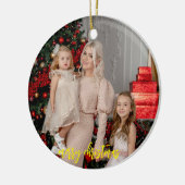 Familiefoto Keramisch Ornament – Modern Script (Links)