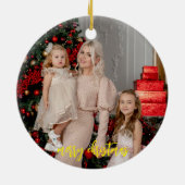 Familiefoto Keramisch Ornament – Modern Script (Achterkant)