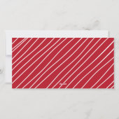 Familiefoto Kerst Kaarten Schattige Rood Wit Scrip (Achterkant)