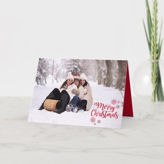 Familiefoto, Kerstbeeld Feestdagen Kaart (Voorkant)