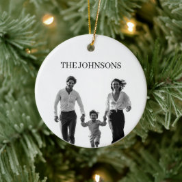 Familiefoto Kerstboomornament Cadeau Keramisch Ornament