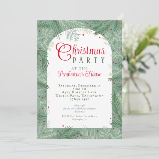 Familiefoto Kerstfeest Uitnodiging (Staand voorkant)