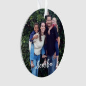 Familiefoto kerstfeestdag ornament (voorkant)