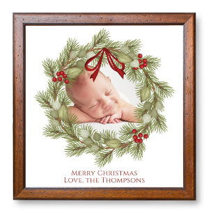 Familiefoto Kerstgroen Vakantieprint Foto Afdruk