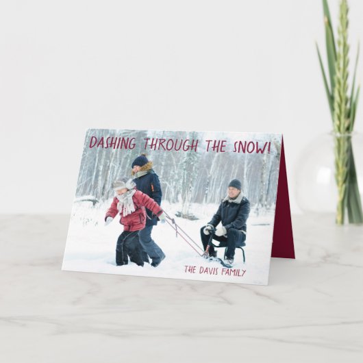 Familiefoto, Kerstmis, Feestdagen Kaart (Voorkant)