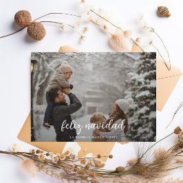 Familiefoto Kerstmis Feliz Navidad-foto Feestdagenkaart