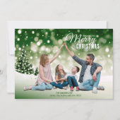 Familiefoto Kerstmis Uniek Feestdagenkaart (Voorkant)