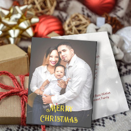 Familiefoto kerstseizoen groet feestdagenkaart