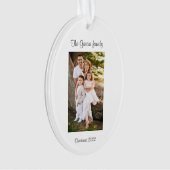 Familiefoto kerstversiering ornament (voorkant)