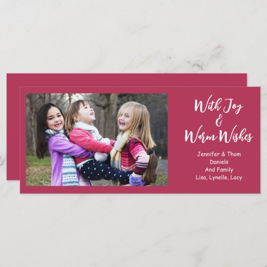 Familiefoto Kerstvreugde | Warme wensen (Voorkant / Achterkant)