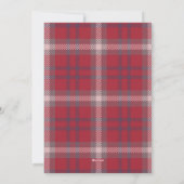 Familiefoto Liefde en Joy Red Plaid Christmas Kaar Feestdagenkaart (Achterkant)