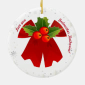 Familiefoto Liefde Godmother Modern Snowflakes Xma Keramisch Ornament (Achterkant)