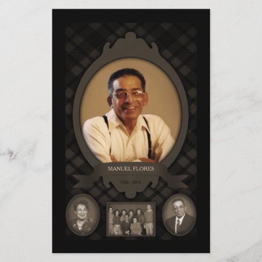 familiefoto memorial aankondiging (Voorkant)