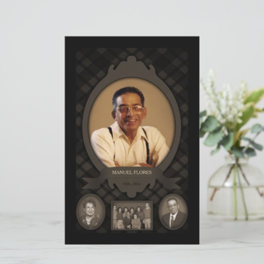 familiefoto memorial aankondiging (Staand voorkant)