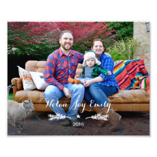 Familiefoto met jaardenfiliaal & ster foto afdruk