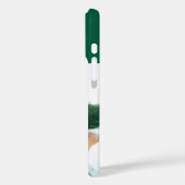 Familiefoto met monogram op jager groen Case-Mate iPhone case (Achterkant / Links)