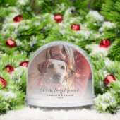 Familiefoto met Pet Dog Christmas Custom Sneeuwbol (Kerstmis)