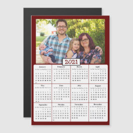Familiefoto Mini 2021 Kalender Magnetische Uitnodiging