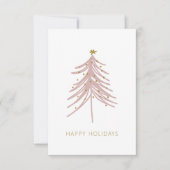 Familiefoto Minimal Christmas Tree Holiday Kaart (Voorkant)