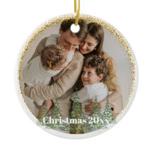Familiefoto Minimal Gold Glitter Custom Christmas