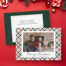 Familiefoto Moderne Kerstvakantiekaart