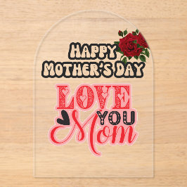 Familiefoto-Moederdag Acryl Uitnodigingen