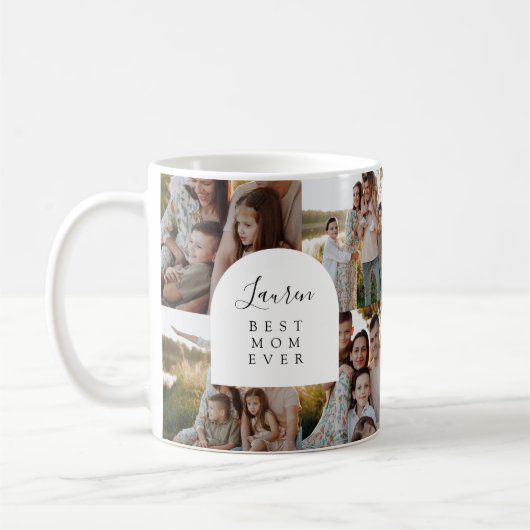 Familiefoto Mok Moderne Beste Moeder Ooit Mok (Links)