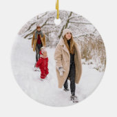 Familiefoto naam thuis zoete tekerst keramisch ornament (Achterkant)