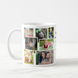Familiefoto naast elkaar, mijlenver uit elkaar koffiemok