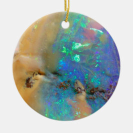 Familiefoto Opal Gemstone Crystal Custom Keramisch Ornament