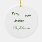 Familiefoto Opal Gemstone Crystal Custom Keramisch Ornament (Achterkant)