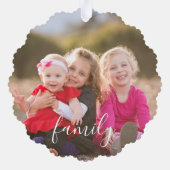 Familiefoto Ornament Kaart (Achterkant)