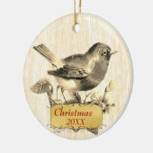Familiefoto Paarse Vogel Keramisch Ornament (Links)