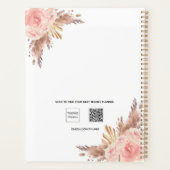 Familiefoto pampas gras roze bloemenwit 2026 planner (Achterkant)