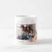 Familiefoto pampas gras roze floraals naam koffiemok (Center)