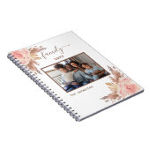 Familiefoto pampas roze bloemwit notitieboek (Rechterzijde)