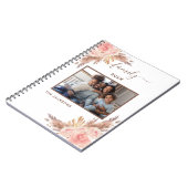 Familiefoto pampas roze bloemwit notitieboek (Linkerzijde)