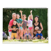 Familiefoto Personaliseer het Aangepaste Vakantie Kalender (Hoes)