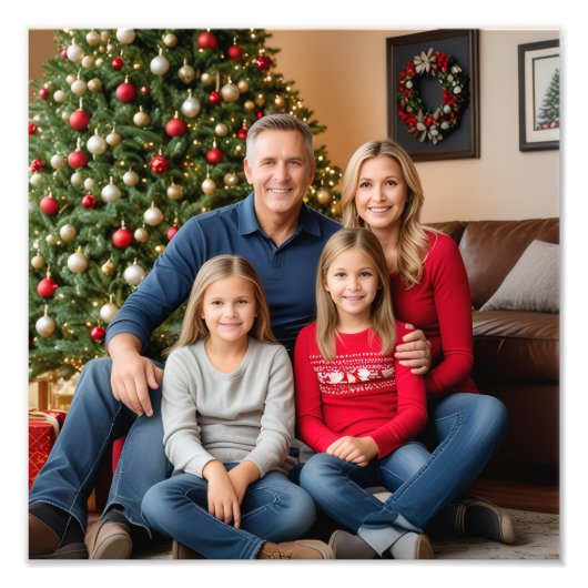 Familiefoto Personaliseer Poster (Voorkant)