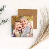 Familiefoto Persoonlijke achternaam Monogram Stenen Onderzetter