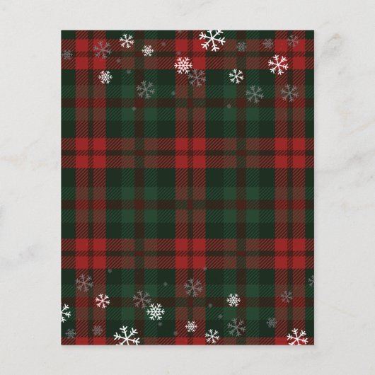 Familiefoto Plaid Sneeuwvlokken Kerst Kaart (Achterkant)