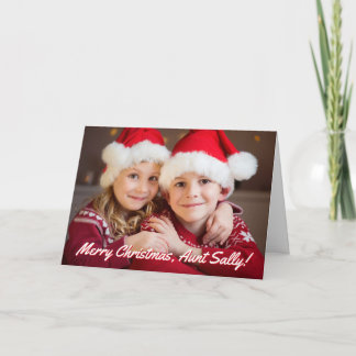 Familiefoto Prettig kerstfeest tante Feestdagen Kaart