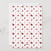 Familiefoto rendier rood wit kerstkaart (Achterkant)