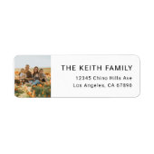Familiefoto retouradreslabel etiket (Voorkant)