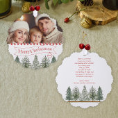 Familiefoto Retro Botanisch Groen Vrolijk Kerstfee Ornament Kaart