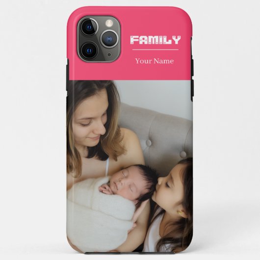 Familiefoto Roze 1 Afbeelding Case-Mate iPhone Case (Achterkant)
