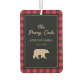 Familiefoto Rustic Buffalo Plaid Luchtverfrisser (Achterkant)