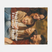 Familiefoto samen is onze favoriete plek fleece deken (Voorkant (Horizontaal))