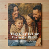Familiefoto samen is onze favoriete plek legpuzzel
