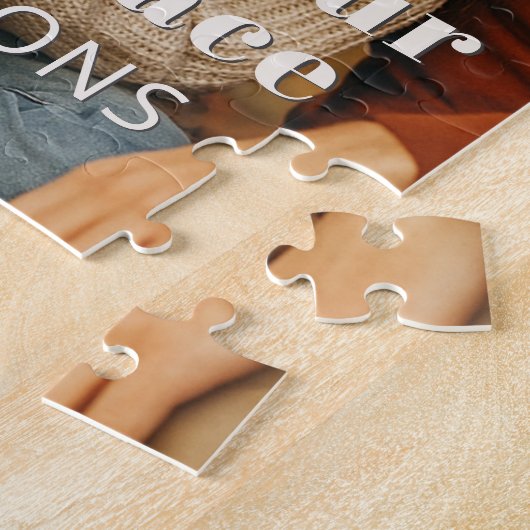 Familiefoto samen is onze favoriete plek legpuzzel (Zijkant)